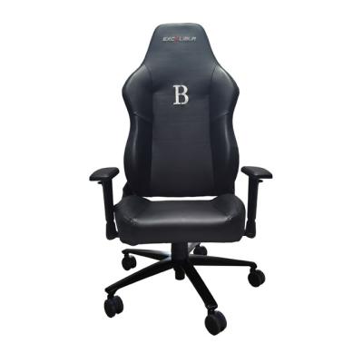 China (Size) EXCALIBUR Adjustable PU Leather Nylon Base Computer Gaming Chair With PC Lumbar Cushion And Pillow GAMER for sale