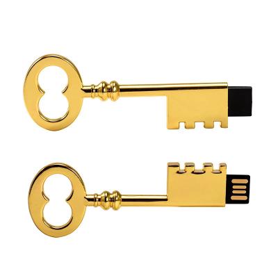 China Promotional Multi-Functional USB Key Flash Drive Metal Shape Pendrive Usb 3.0 Logo Custom 32g 16g 64g for sale