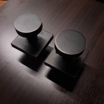 China Privacy Modern Bathroom Interior Knob Zinc Ball Door Lock Bedroom Matte Black Door Lock for sale