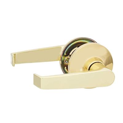 China Locked Works Modern Gold Lever Tubular Door Handles For Steel Wood Door for sale