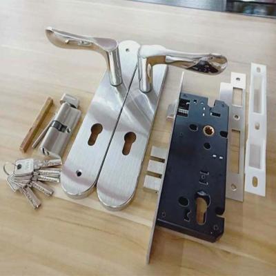 China cheap modern profile mortise locks euro profile plate locks with lever handle M8009 for sale