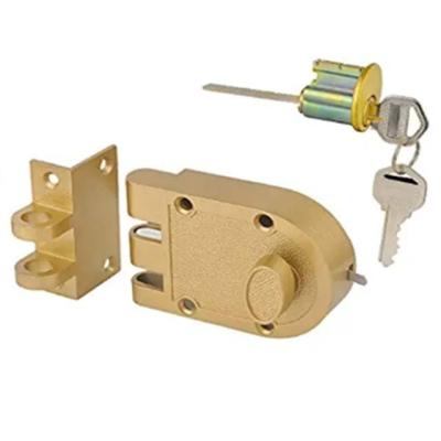 China Wood/Iron Southern Africa Mexico USA Spain zinc alloy locks door rim jimmy night deadbolt cylinder security door for sale