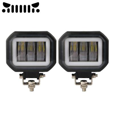 China 4inch 30W LED pods work light DRLsquare driving fog lamp for Jeep Tractor Off Road ATV SUV headlight cheap price all car for sale