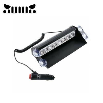 China 12V 8 LED White Car Strobe Warning Light Fire Police Police Led Emergency Lights Safety Fog Flasher Lamp All Car for sale