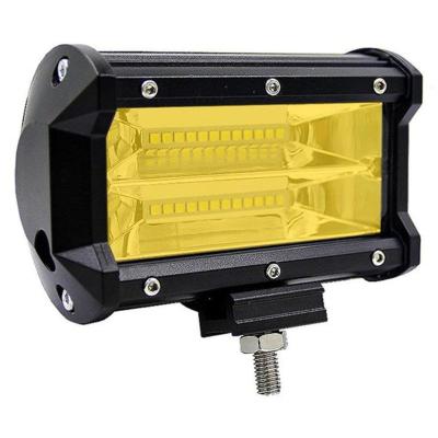 China Car Running LED Projector Gold Color 24LED 72W Light Strip 5 Inch Car Projector Modified Top Light TD-YG72W for sale