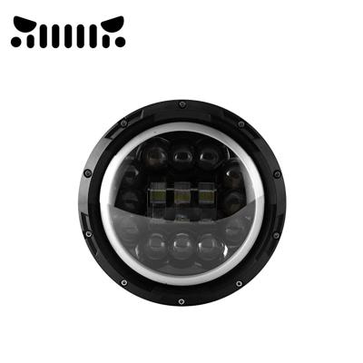 China Full Circle 75W Lens Working Harley Motorcycle Headlight Modified Car Light 15 LED Beads TD-HT15L Light Cowboy for sale