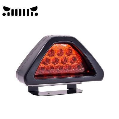 China ABS flash bulbs tail triangle fog lamp car emergency light brake light bar F1 style warning car led light inside for sale