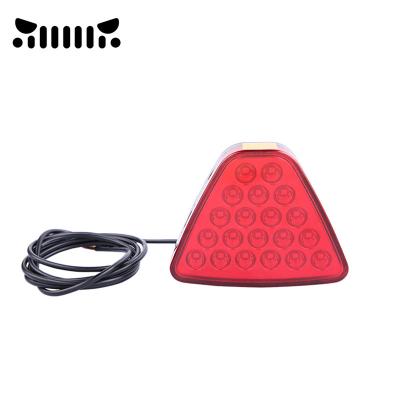 China 1 Pcs 12V Tail Brake Light Triangle Driver Flashing Rear Fog Light Universal Anti-collision Rear Bumper Reflective Iridescence All Car for sale