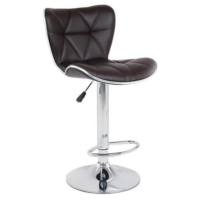 China Anji Factory Promotion Chairs Modern Furniture PU Leather Bar Stool With Back for sale