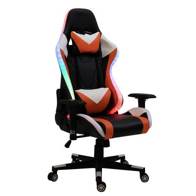 China Silla Gamer Ergonomic PC Gaming Swivel (Height) RGB LED Adjustable Design Good Racing Gaming Chair for sale