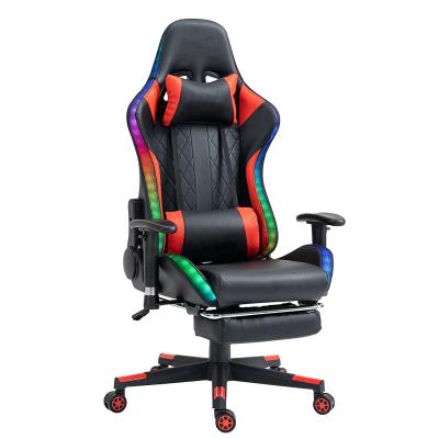 China Good Hot Selling High Quality Adjustable Design RGB LED Gamer PC Gaming Ergonomic Swivel (Height) Racing Gaming Chair For Office for sale