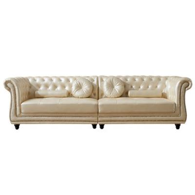 China Other Sofa Set Furniture High Quality Modern Living Room Vintage Style Leather Sofa for sale