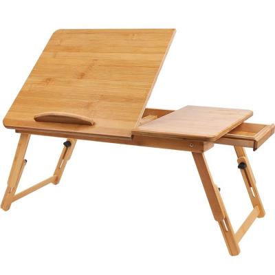 China New Product Folding Adjustable Bamboo Laptop Table Computer Desk Customized (Height) Adjustable Desk for sale