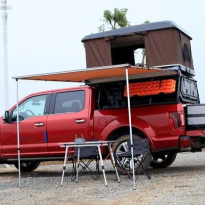 China Extended Type Take Up Truck Fiberglass Camping Roof Top Tent Hard Shell for sale