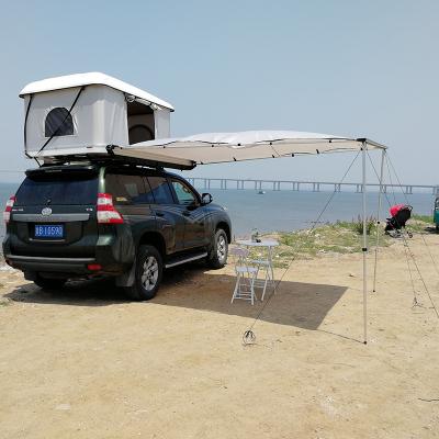 China Tube type tent stake soft canvas 4wd car roof top tent for camping with side tent for sale