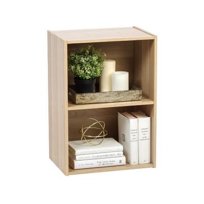 China Wholesale minimalistic cube bookcase store shelf in 2 tier floor standing storage for sale