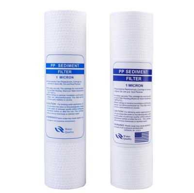 China 1 Micron Filtration Accuracy PP Polypropylene Material Hotel 10 Inch Size 120g Replacement Water Filter Cartridges for sale