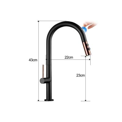 China Sense Faucets Touch On Kitchen Sink Faucet With Single Handle 2 Spray Setting Apron Touch Kitchen Faucet With Pull Down Sprayer for sale