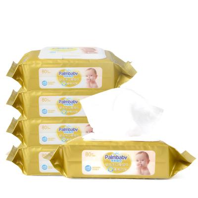 China OEM Pure Water Cleaning Baby Wipes Organic Bamboo Fiber Wet Cloths For Baby Cleaning for sale