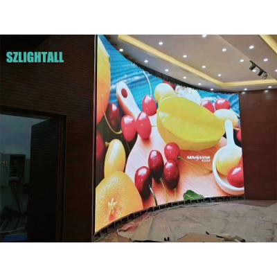 China Advertising SZLIGHTALL New Product P4 Die Casting Aluminum Panel Indoor LED Display Screen Curved LED Display for sale