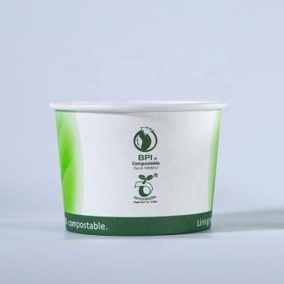 China Logotipo esencial del restaurante Cuenco de papel de sopa impreso con tapa de material ecológico en venta