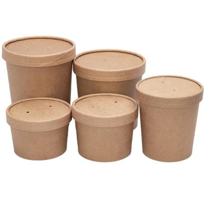 Китай Салаты Kraft Paper Soup Bowl/ Контейнер для еды с крышками продается