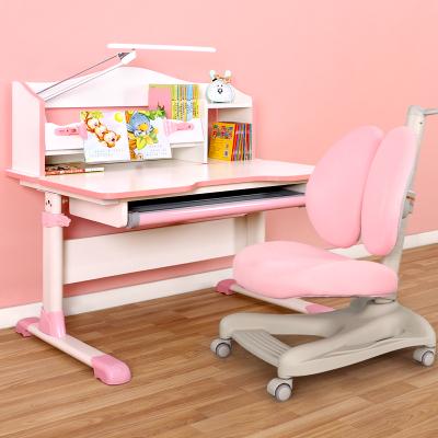 China 2021 Ergonomic Adjustable Children's Furniture Large Child Work Desk Study Desk With Shelf for sale