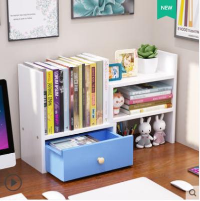 China Mini Wood Bookshelf Portable Folder Bookcase (Size) Adjustable Design for sale