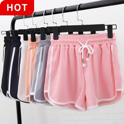 China Breathable Wholesale Drawstring Waist Summer Female High Sports Jogger Gym Women Shorts for sale