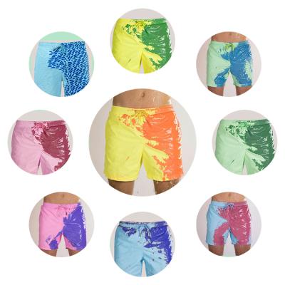 China Termochromic Breathable Wholesale Color Summer Drawstring Beach Changing Swimming Shorts For Men for sale