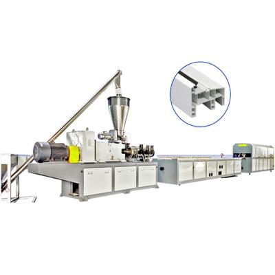 China PVC Window Factory UPVC Profile Extruder Line Extrusion Making Machine for sale