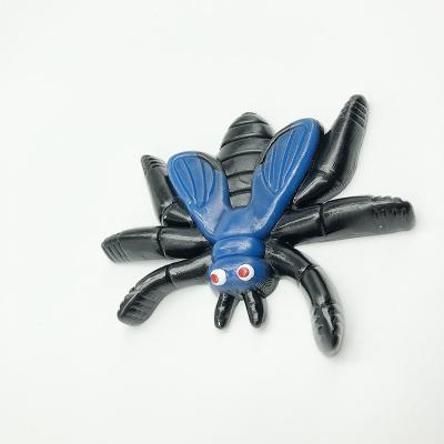 China Widely Used 9cm T-233 TPR Bugs Black To Fly Stretchy Blue Flies Slowly To Recover Kawaii Toys Soft Stretchy Sticky Squishy Relieve Stress for sale