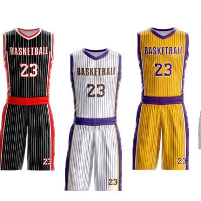 China Best Quality Breathable Custom Basketball Jersey Sublimation Set For Adult Or Kids for sale