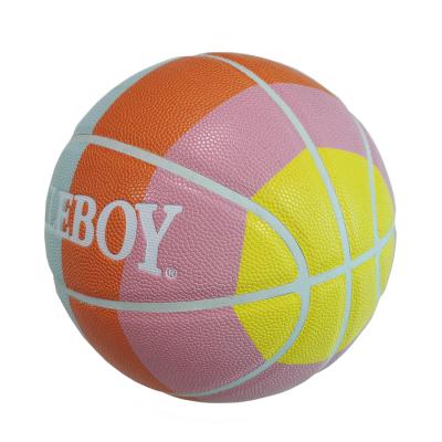 China Custom Basketball Game Colorful Basketball Full Color Rainbow Ball Basketball for sale