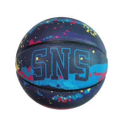 China Wholesale Size 7 Official Digital Printing Unknow Basketball Training And Practice Colorful PU Leather Indoor Indoor Outdoor for sale