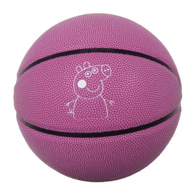 China Basketball Training And Practice Low Price Mini Basketball PU Leather Pink Cute Hoop Ball For Kids for sale