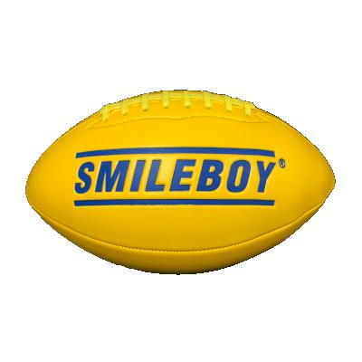 China Fashion Size 9 Football Training Customized Manufacture Customized Yellow Leather Rugby Ball For Sale for sale