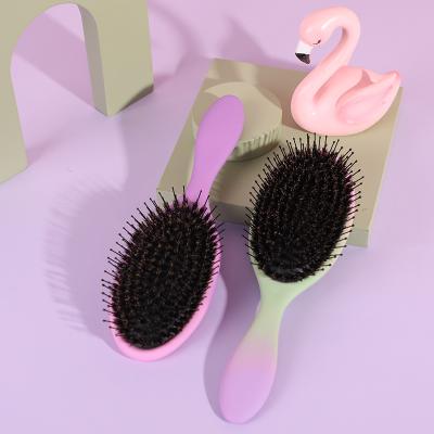 China Art Plastic hair extension brush private label hair brush creative home making detangling hair brush for sale