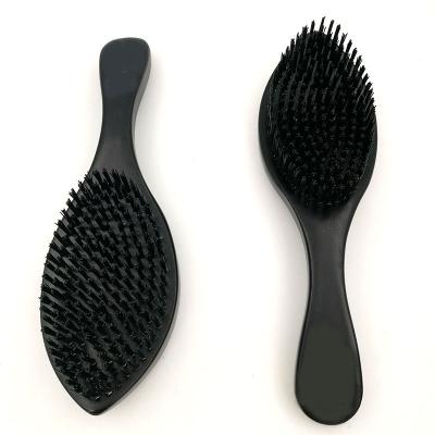 China Cushion Curved Wood Handle 100%boar Stiffen Low MOQ Logo 360 Soft Custom Wave Brush for sale