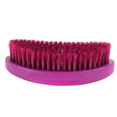 China Wooden Cushion Palm Curved Wave Brush 100% Soft Boar Bristle Hair Brush Wholesale for sale