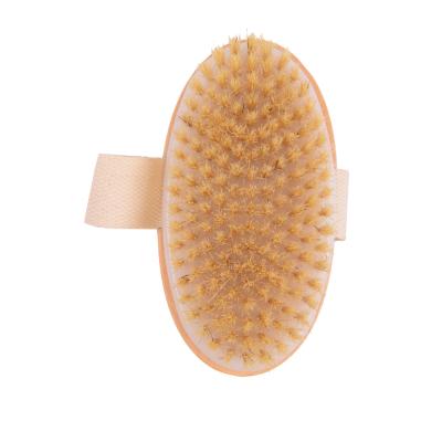 China Boar Bristle Pure White Wooden Body Brush Bristle Handle Wooden Grip Brush Cheap Body Brush With Custom Logo for sale