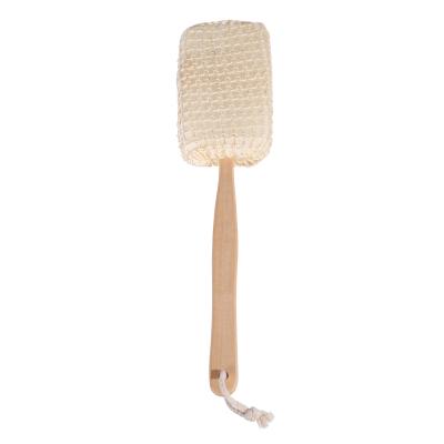 China EXFOLIATE factory hot sale eco-friendly face brush and body brush wood sisal exfoliating wet dry body brush for sale