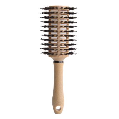 China 2022 Nondisposable Hot Selling Custom Logo Wooden Round Hair Brush Salon Round Hair Brush Rolling Hair Brush Round Hair Brush for sale