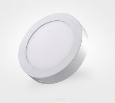 China 240V 12W round panel surface mounted light Pf0.95 135lm per watts ceiling office light for sale