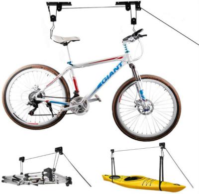 China Hotels Cycle Lift Roof Bicycle Bike Hanging Hoist Hoist Wall Mounted Garage for sale