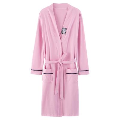 China Breathable Hotel Bathrobe Long Sleeve Men's and Women's Kimono Sleep Robe Sleep Robe 100% Cotton Bathrobe Couples Pajamas for sale