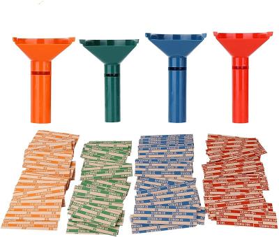 China For business IHOMELIFE Coin Sorters Tubes Bundle 4 Color 100 Assorted Coin Wrappers for sale