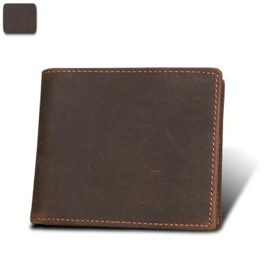 China High Quality Stylish Genuine Leather Men Short Purse Male Wallet Simple Casual Men's Small Wallet Leather Clutch for sale