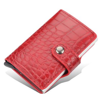 China Top Grade RFID Factory Wallet Leather Card Holder Slim Custom Made Faux Rfid Blocking Outdoor Exercise for sale