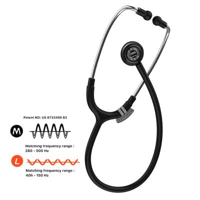 China New Generation Stainless Steel Luxury High Quality Luminous Colorful Medical Stethoscope Noise Resistant 24 Hours for sale